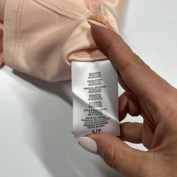 Anthropologie Eri + Ali Light Pink Scalloped Neckline Tank Top Size S - Picture 4 of 6